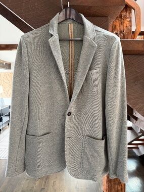 Faherty Inlet Knit Blazer, Mens, Size Medium, Oliver Brush Melange